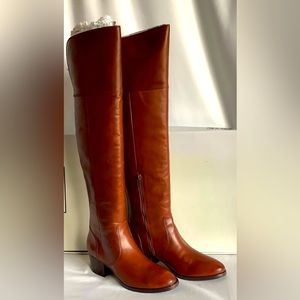 Frye Clara Leather Redwood Over The Knee Boots Size 10
